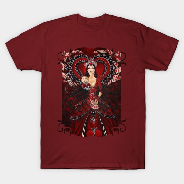 Queen of Hearts T-Shirt by The Art of Megan Mars